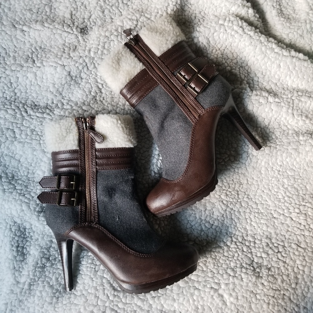 Heeled winter booties